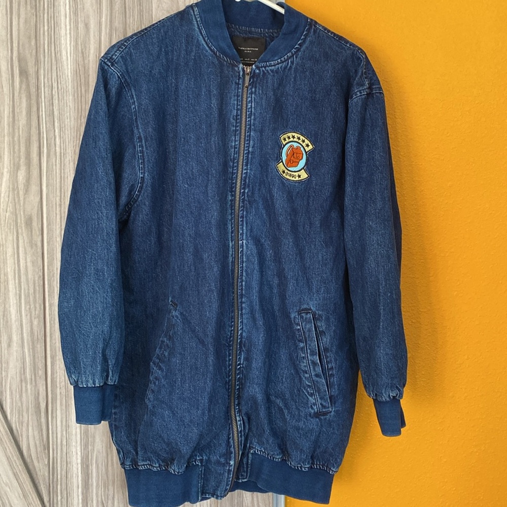 Zara Jean Bomber Patchwork Jacket - image 2